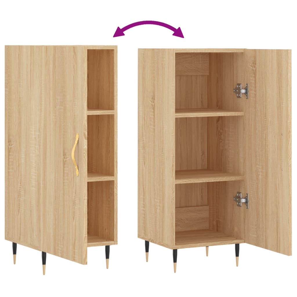 skænk 34,5x34x90 cm konstrueret træ sonoma-eg