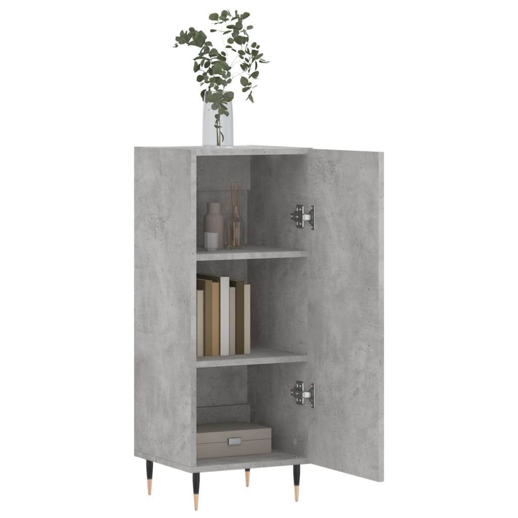 skænk 34,5x34x90 cm konstrueret træ betongrå