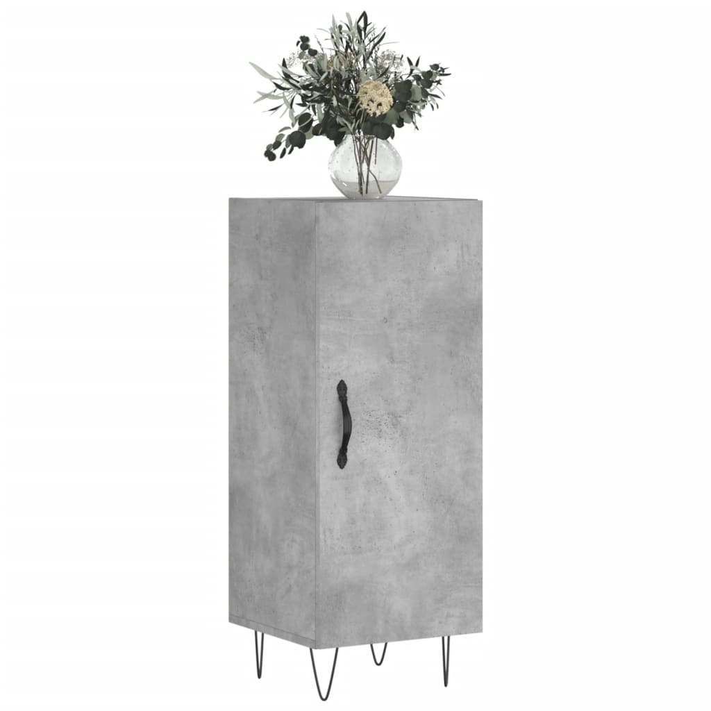 skænk 34,5x34x90 cm konstrueret træ betongrå