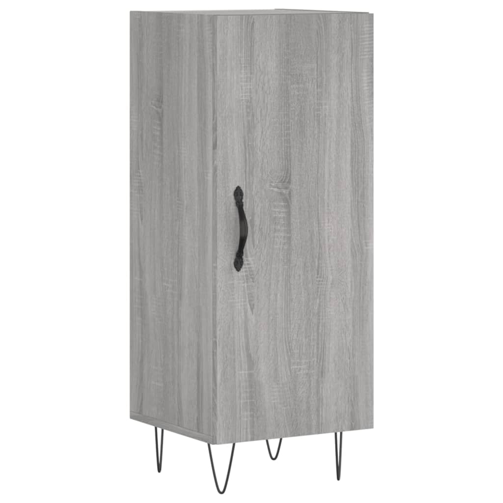 skænk 34,5x34x90 cm konstrueret træ grå sonoma-eg