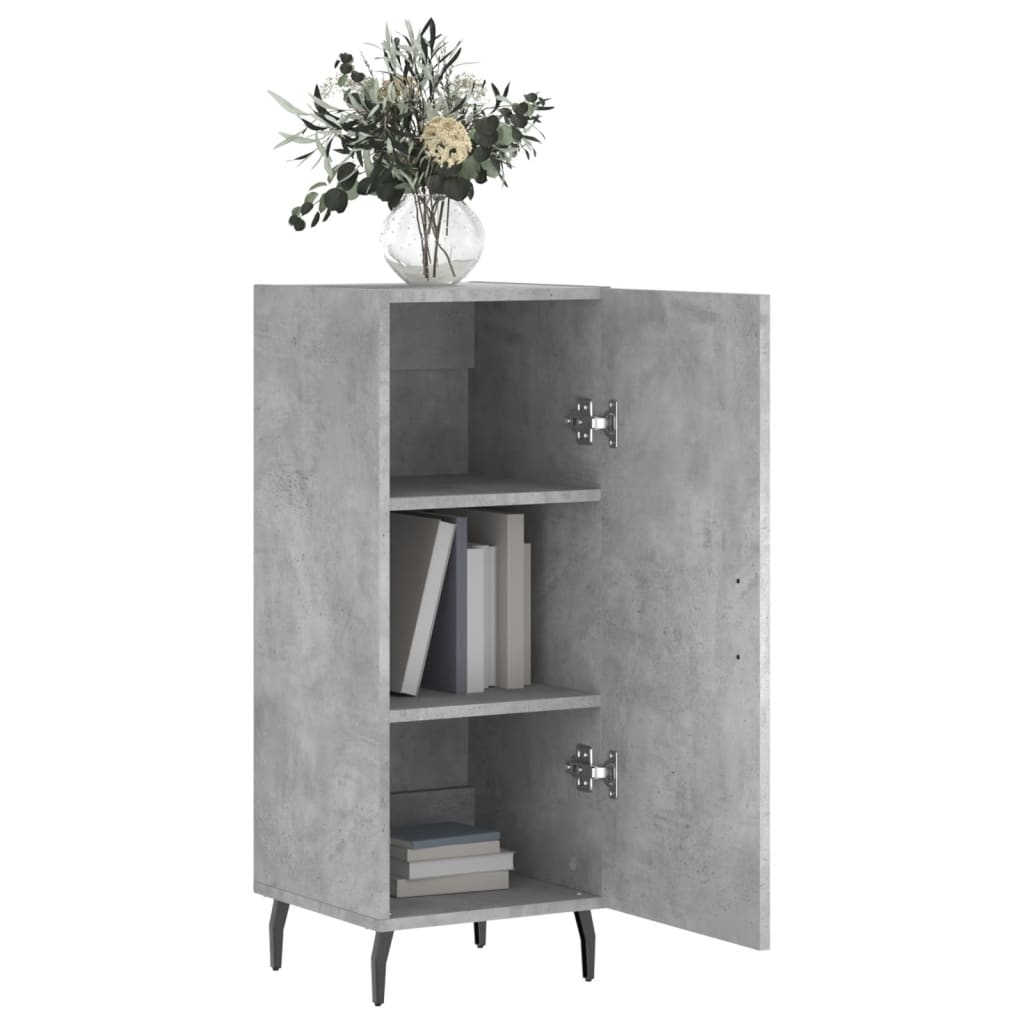 skænk 34,5x34x90 cm konstrueret træ betongrå