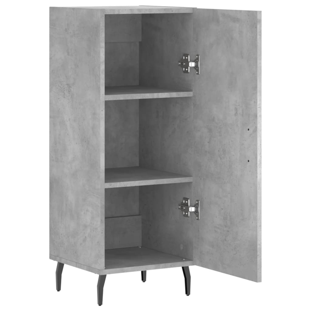 skænk 34,5x34x90 cm konstrueret træ betongrå
