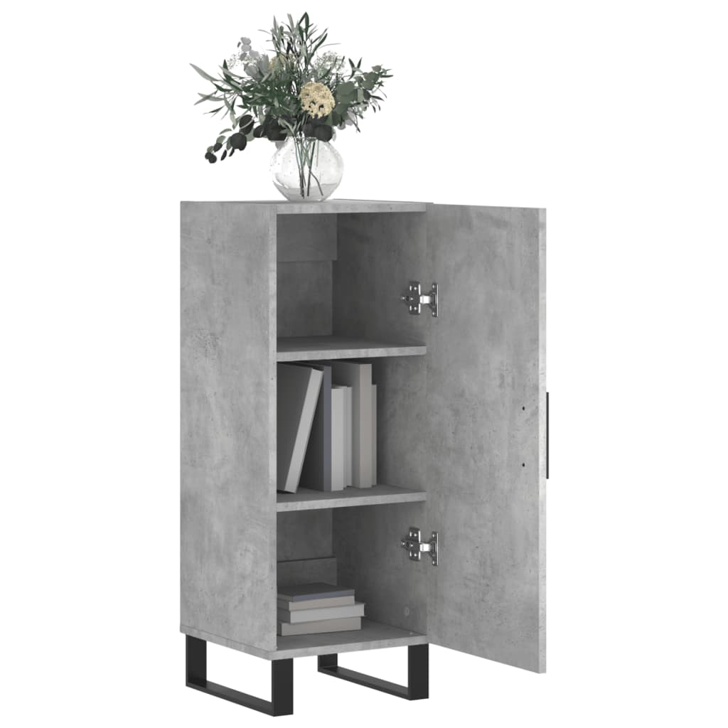 skænk 34,5x34x90 cm konstrueret træ betongrå