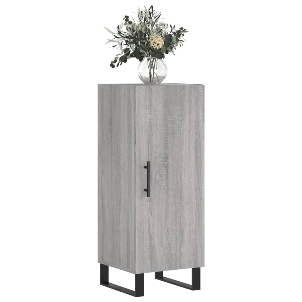 skænk 34,5x34x90 cm konstrueret træ grå sonoma-eg