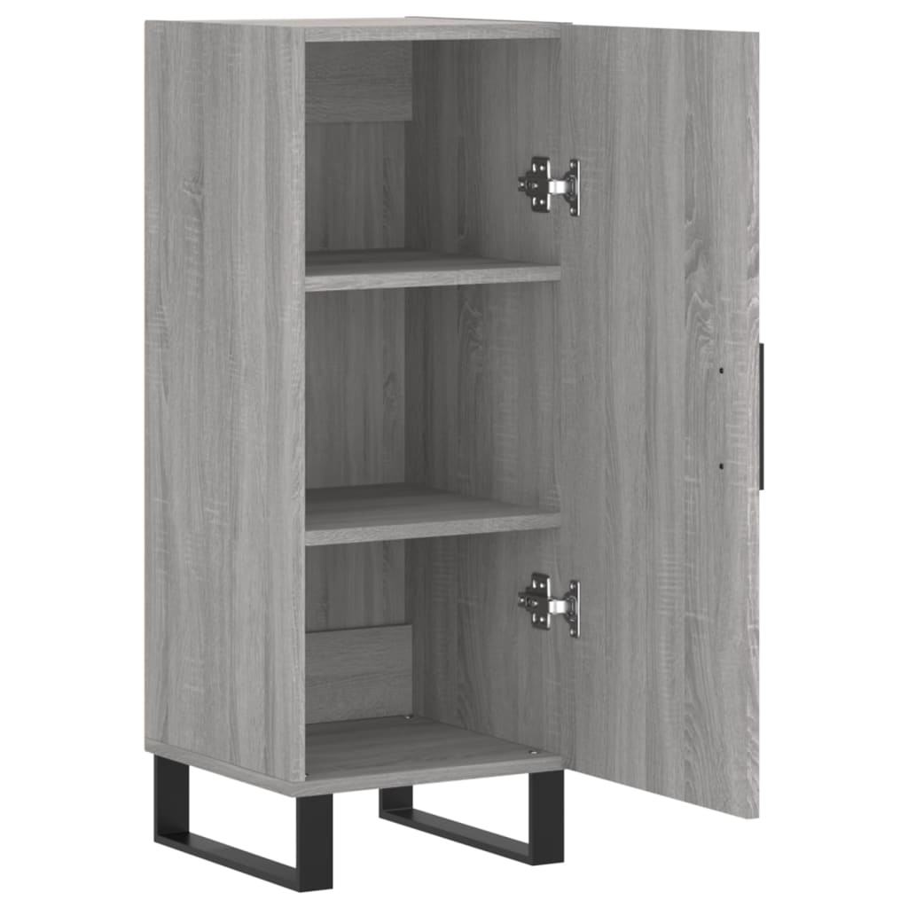 skænk 34,5x34x90 cm konstrueret træ grå sonoma-eg