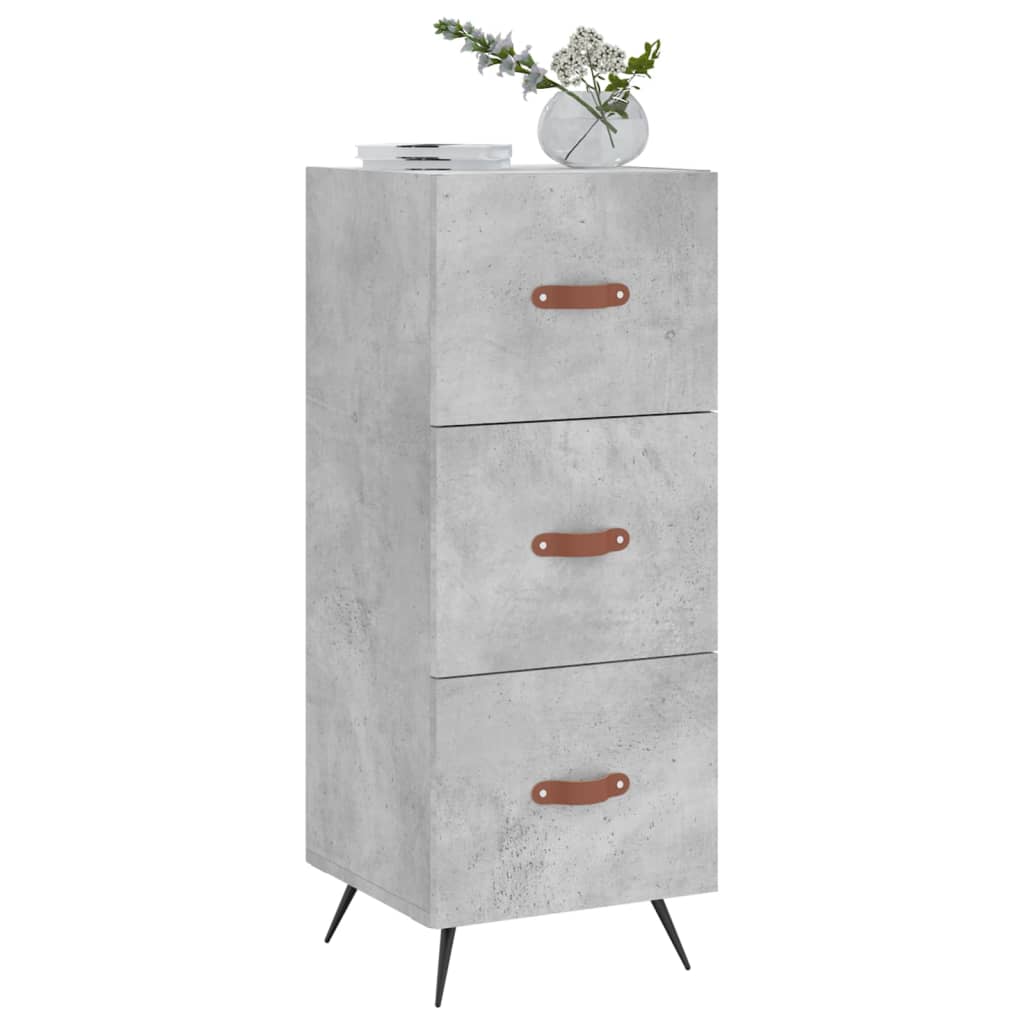 skænk 34,5x34x90 cm konstrueret træ betongrå