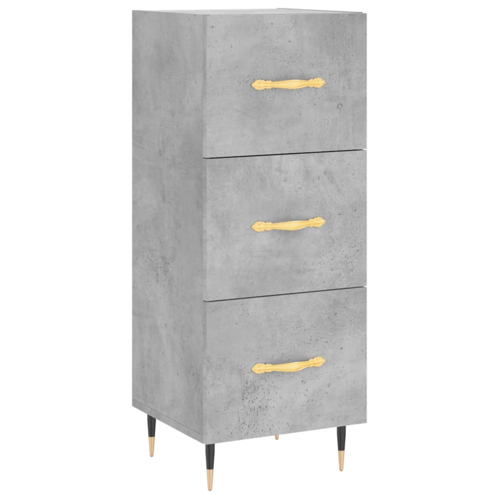 skænk 34,5x34x90 cm konstrueret træ betongrå