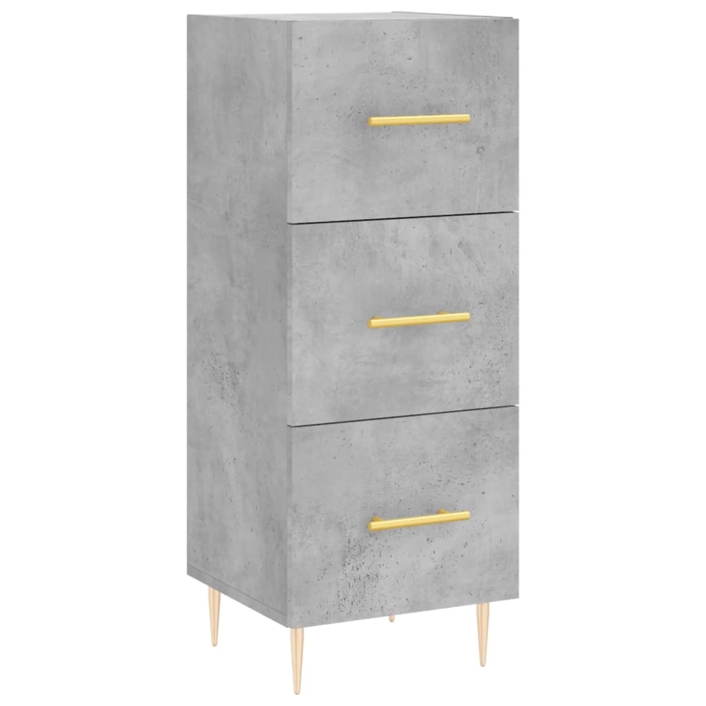 skænk 34,5x34x90 cm konstrueret træ betongrå