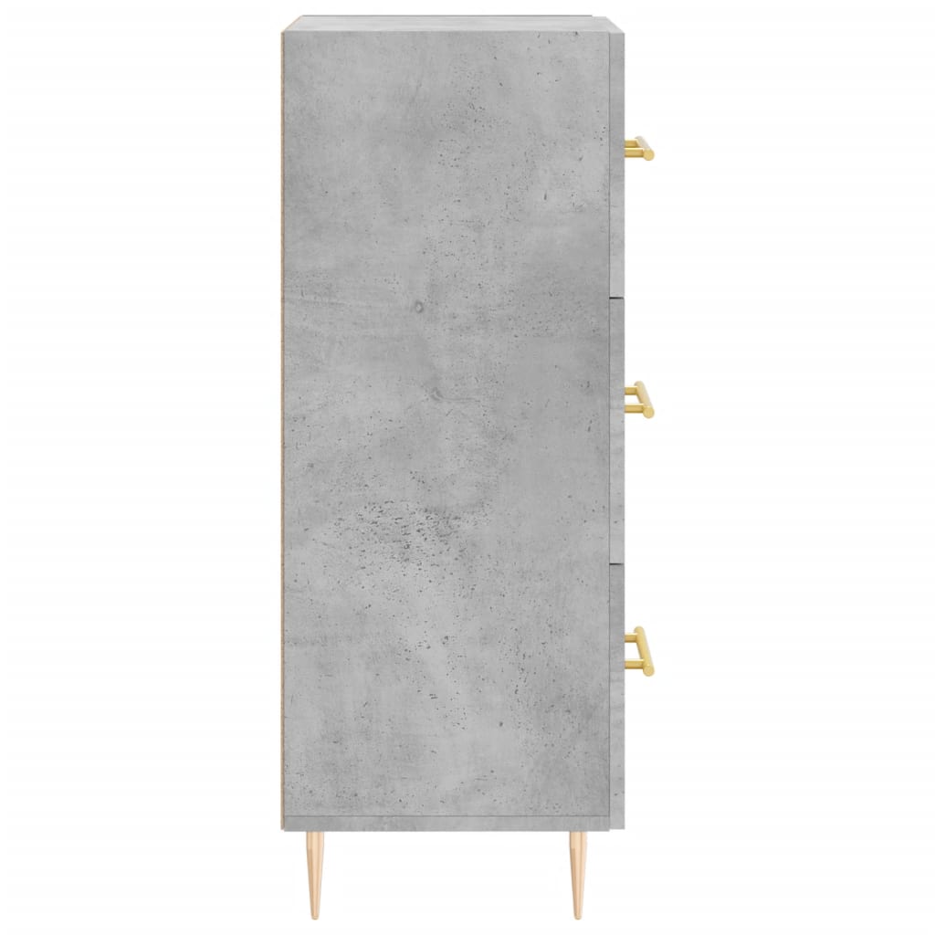 skænk 34,5x34x90 cm konstrueret træ betongrå