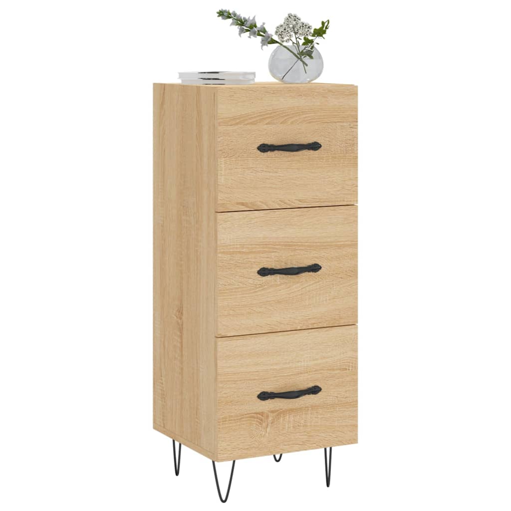 skænk 34,5x34x90 cm konstrueret træ sonoma-eg