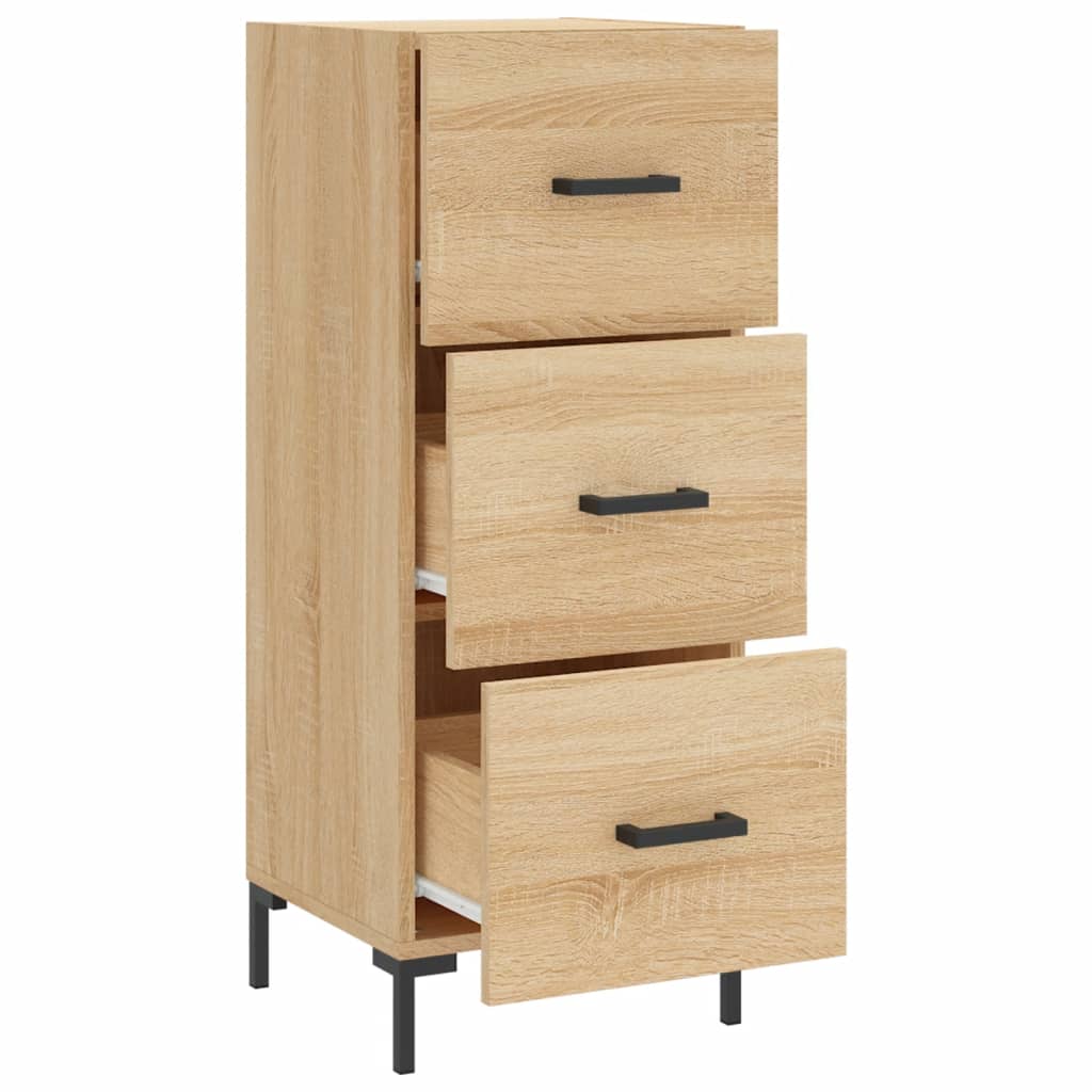 skænk 34,5x34x90 cm konstrueret træ sonoma-eg