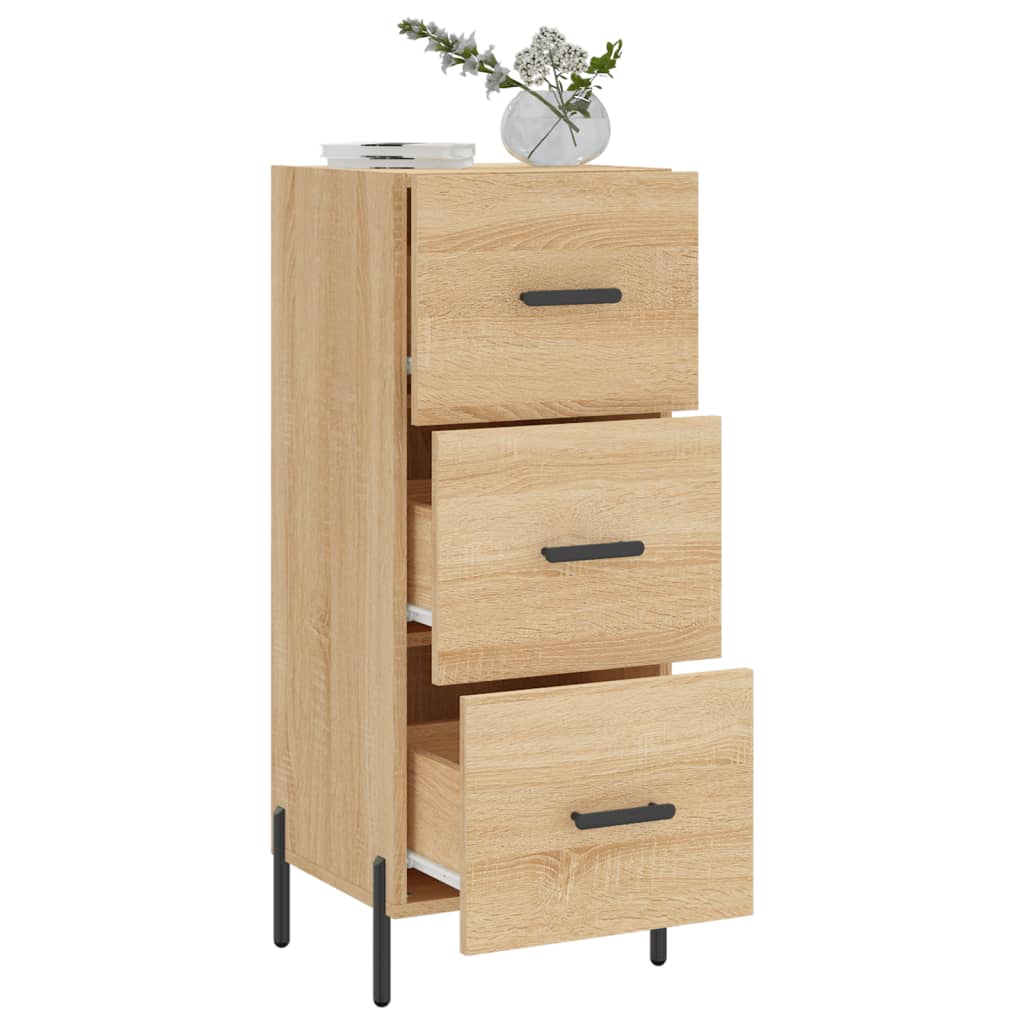 skænk 34,5x34x90 cm konstrueret træ sonoma-eg