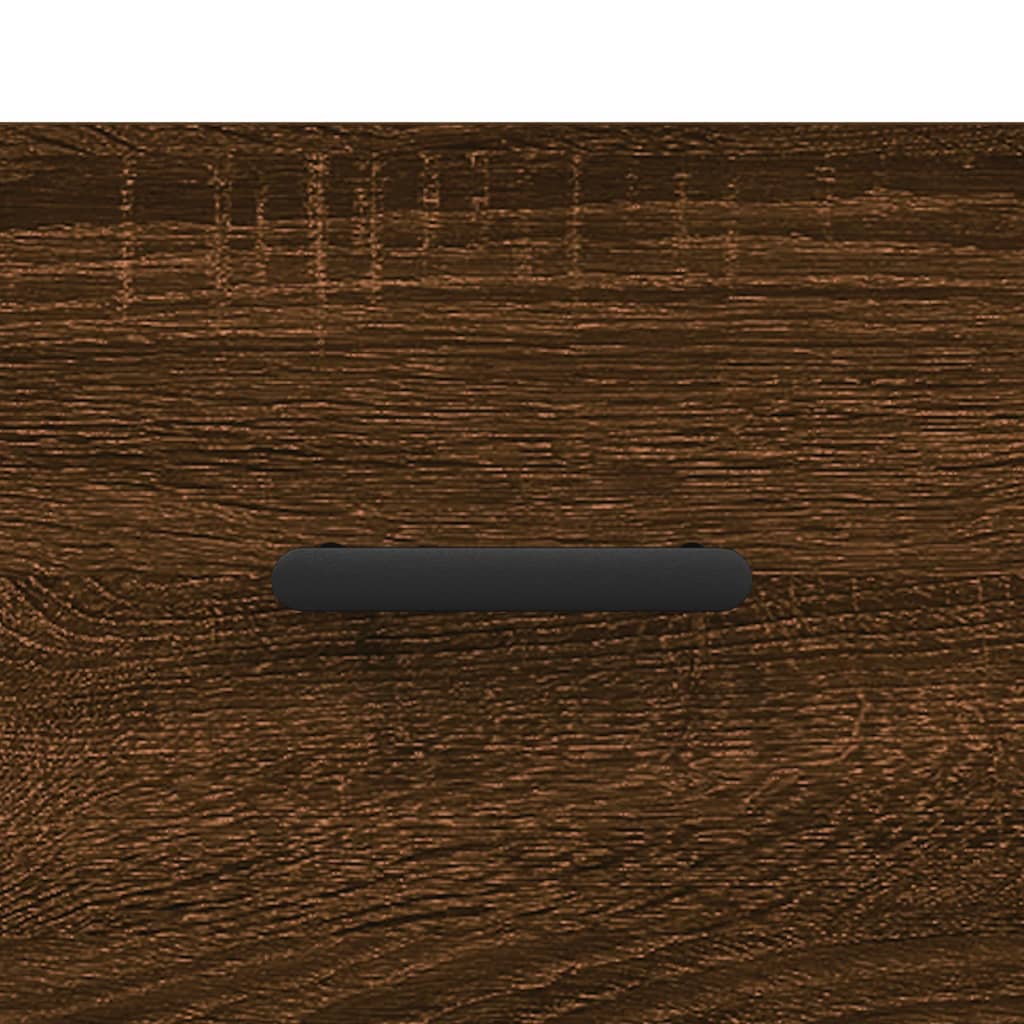 skænk 34,5x34x90 cm konstrueret træ brun egetræsfarve