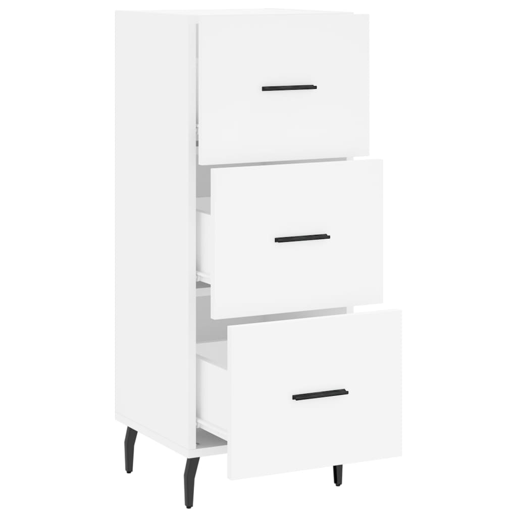 skænk 34,5x34x90 cm konstrueret træ hvid