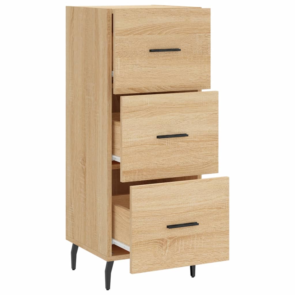 skænk 34,5x34x90 cm konstrueret træ sonoma-eg