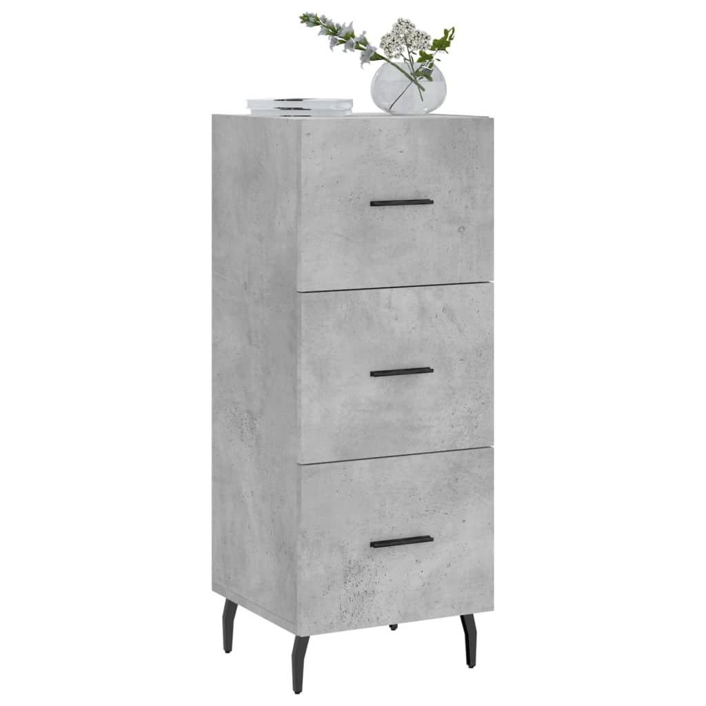 skænk 34,5x34x90 cm konstrueret træ betongrå