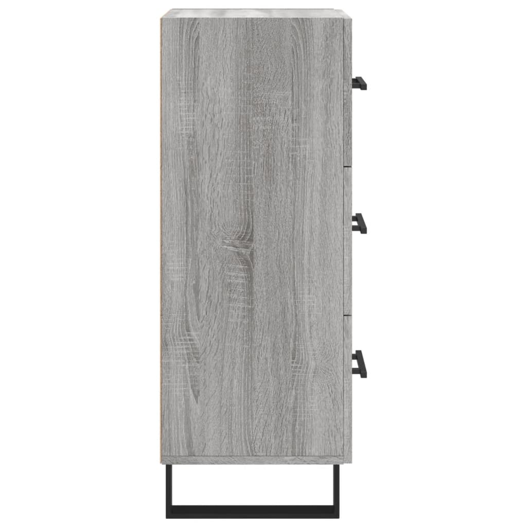 skænk 34,5x34x90 cm konstrueret træ grå sonoma-eg