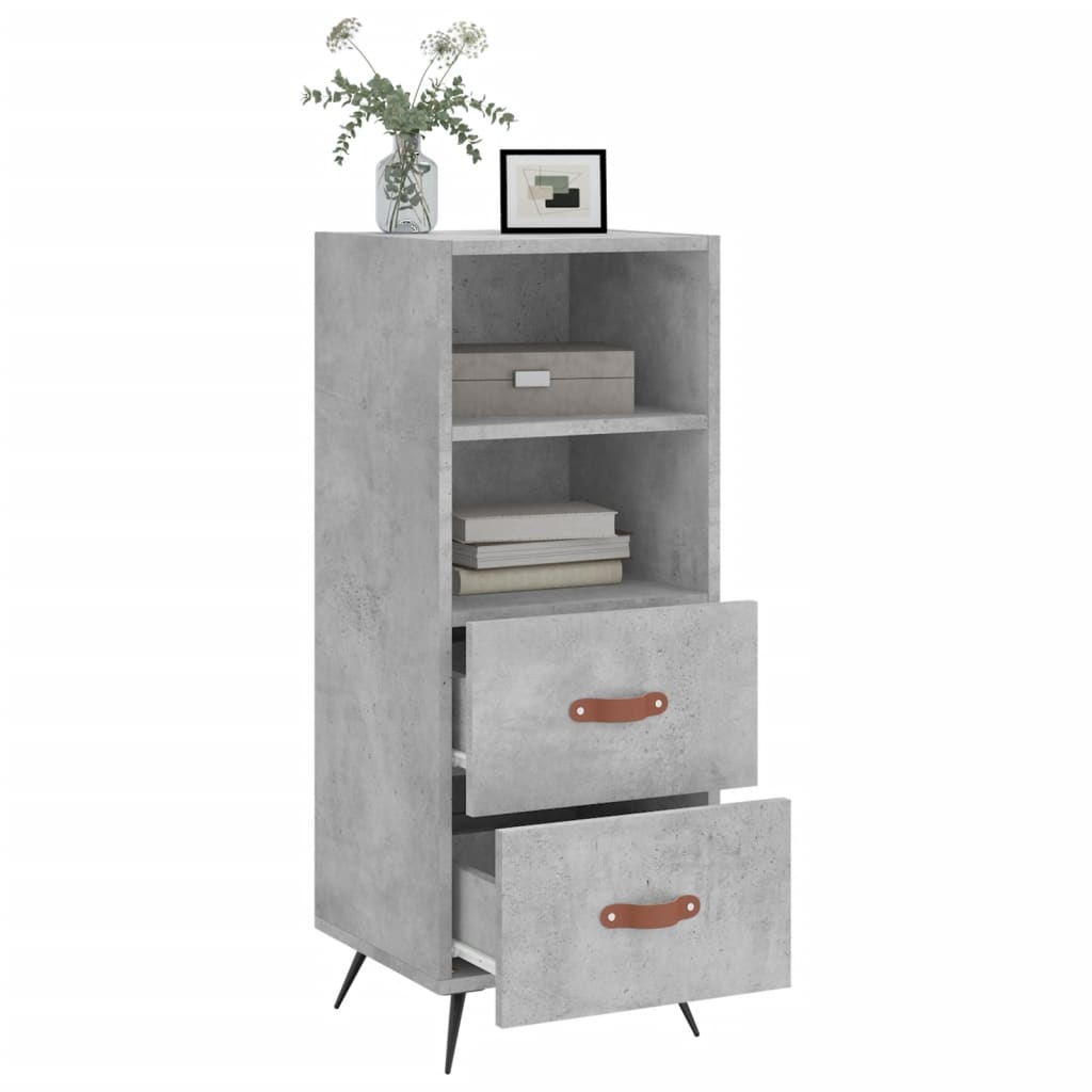 skænk 34,5x34x90 cm konstrueret træ betongrå