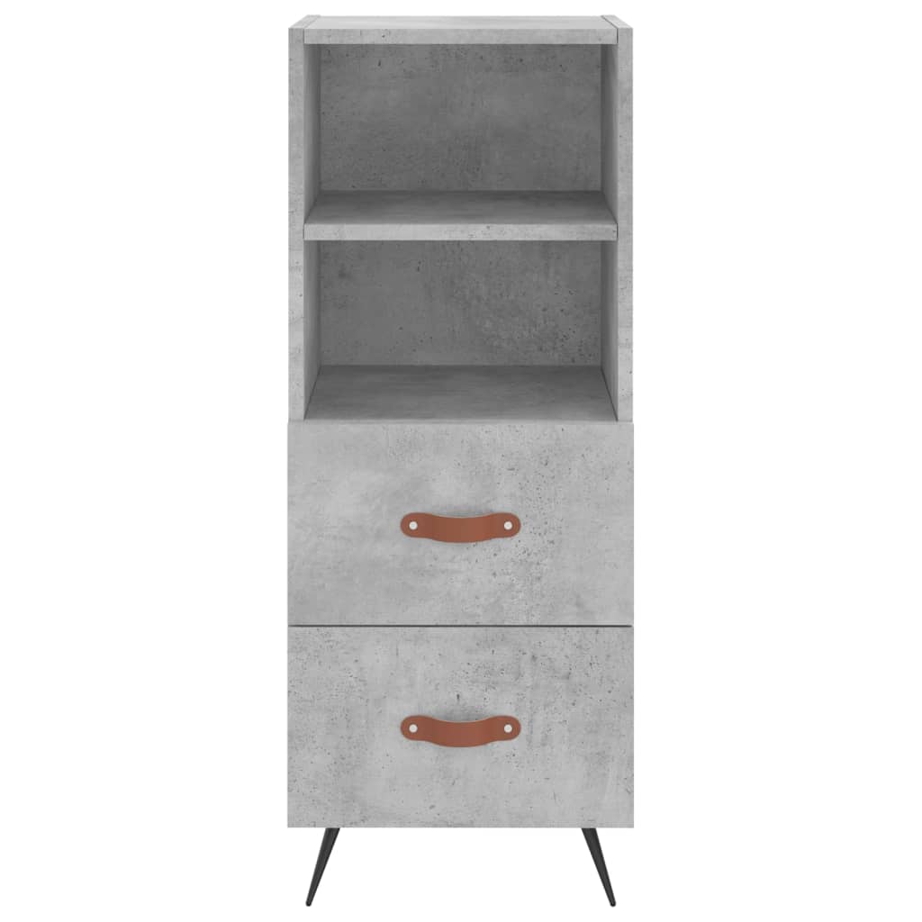 skænk 34,5x34x90 cm konstrueret træ betongrå