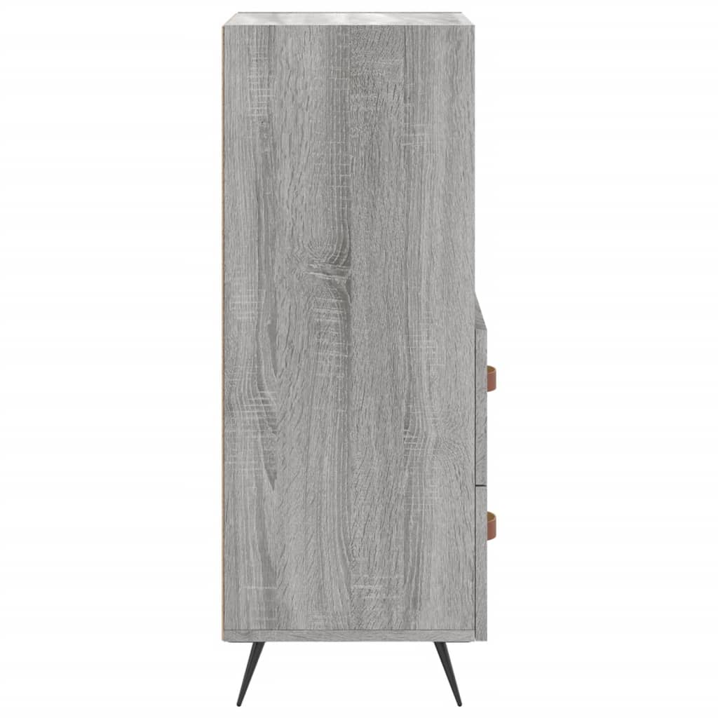 skænk 34,5x34x90 cm konstrueret træ grå sonoma-eg