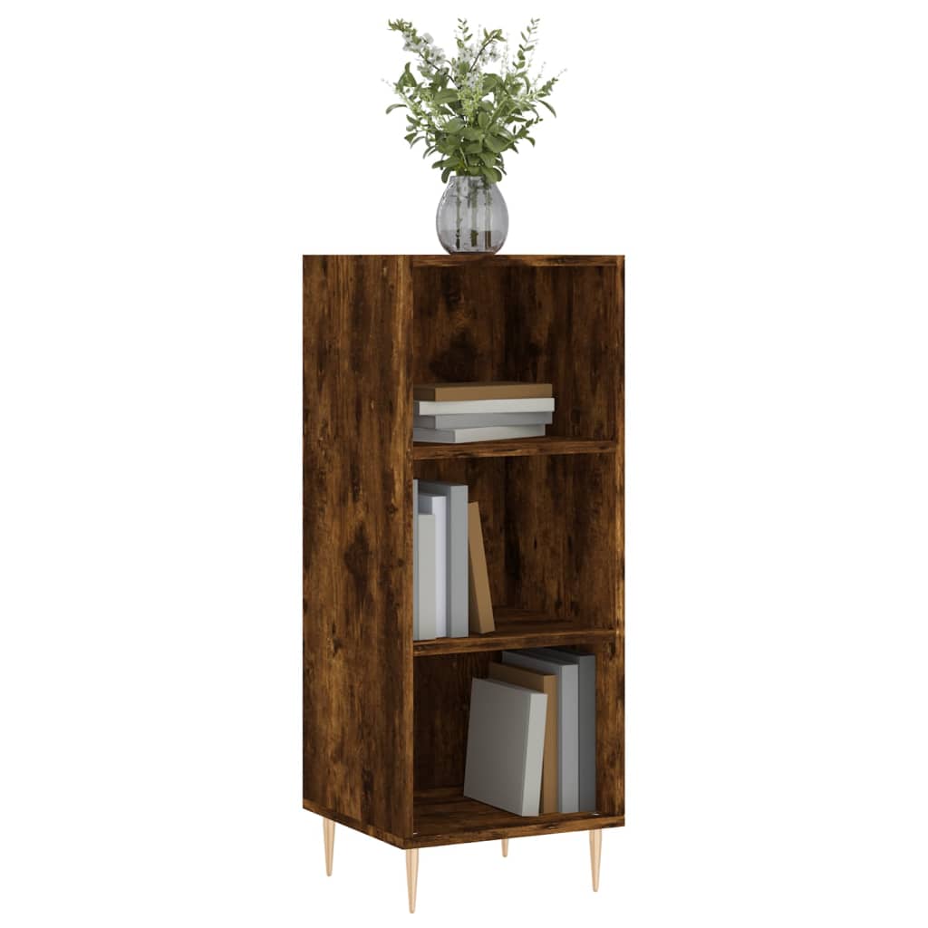 skænk 34,5x32,5x90 cm konstrueret træ røget egetræsfarve