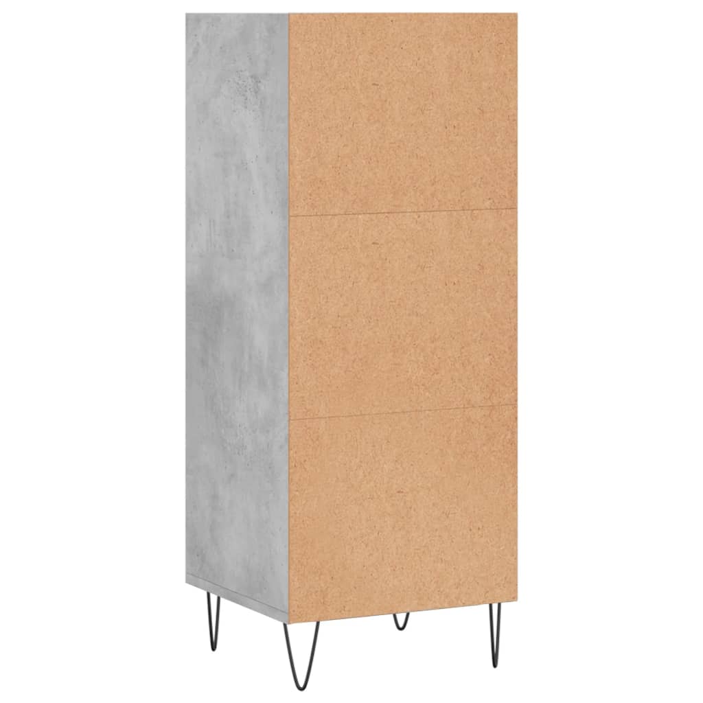 skænk 34,5x32,5x90 cm konstrueret træ betongrå