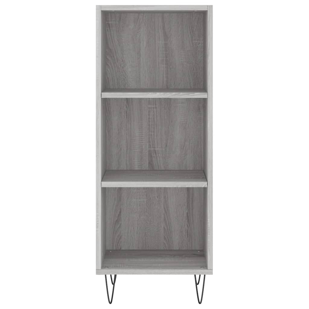 skænk 34,5x32,5x90 cm konstrueret træ grå sonoma-eg