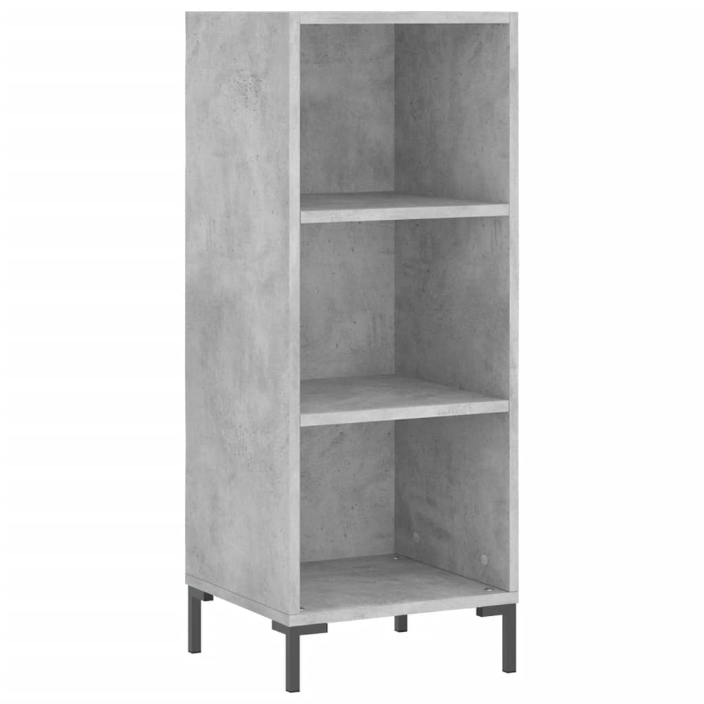 skænk 34,5x32,5x90 cm konstrueret træ betongrå