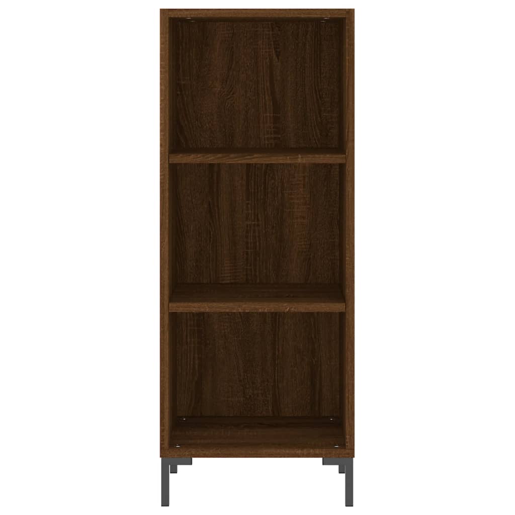 skænk 34,5x32,5x90 cm konstrueret træ brun egetræsfarve
