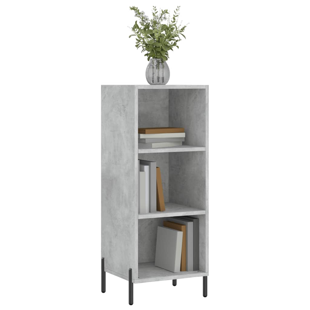 skænk 34,5x32,5x90 cm konstrueret træ betongrå