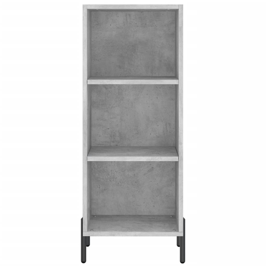 skænk 34,5x32,5x90 cm konstrueret træ betongrå