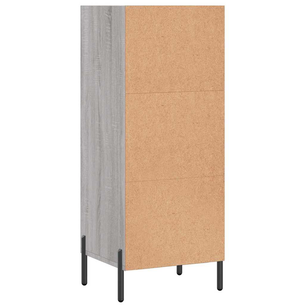 skænk 34,5x32,5x90 cm konstrueret træ grå sonoma-eg