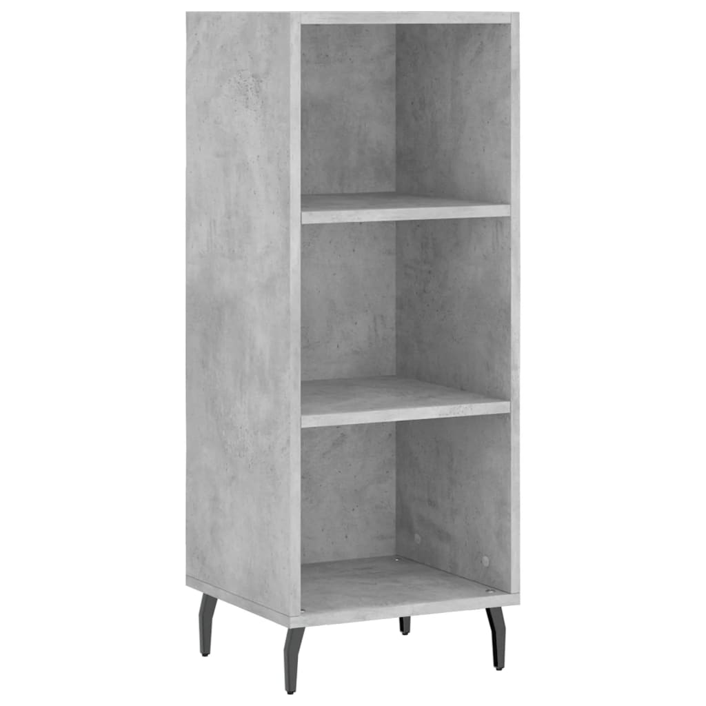 skænk 34,5x32,5x90 cm konstrueret træ betongrå