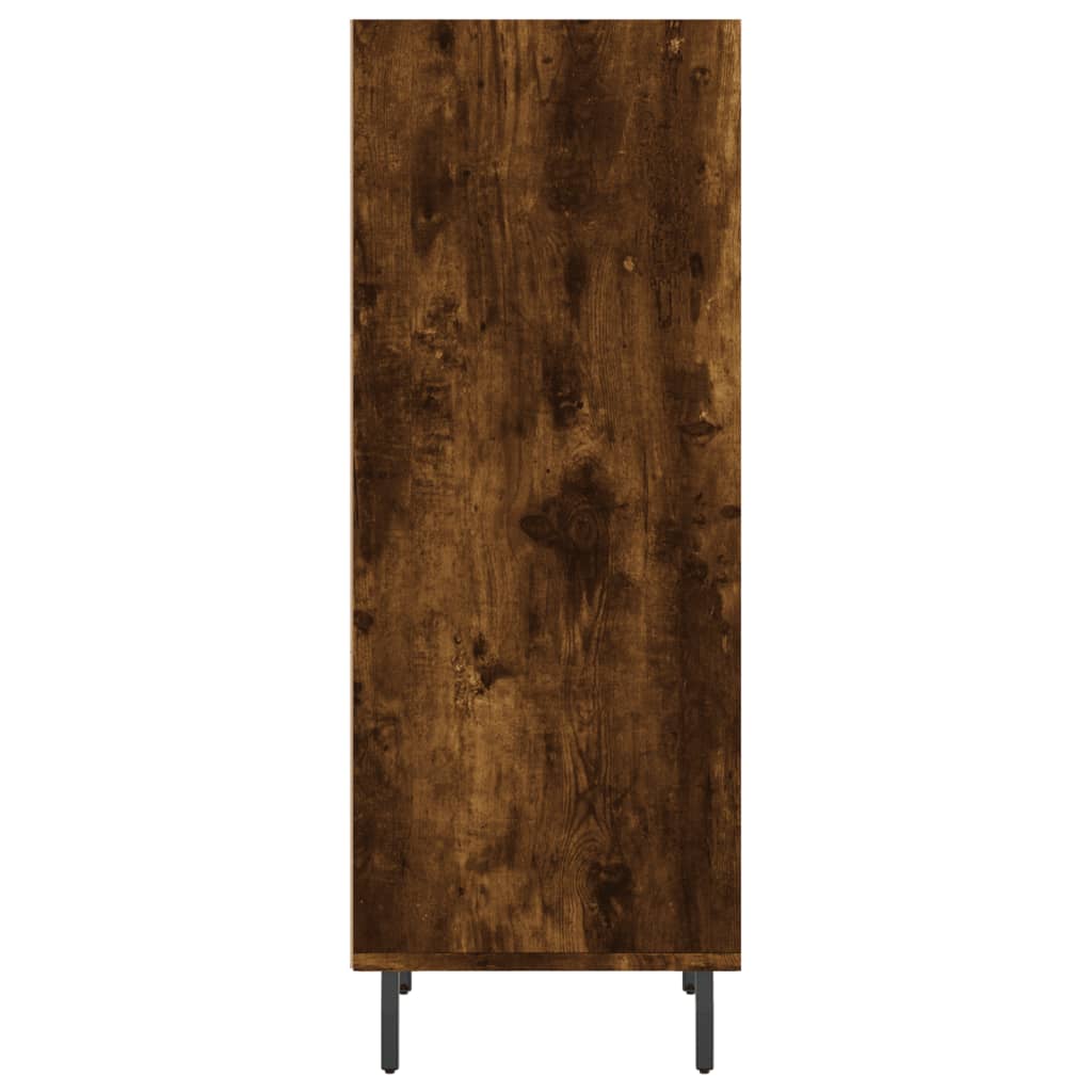 skænk 34,5x32,5x90 cm konstrueret træ røget egetræsfarve