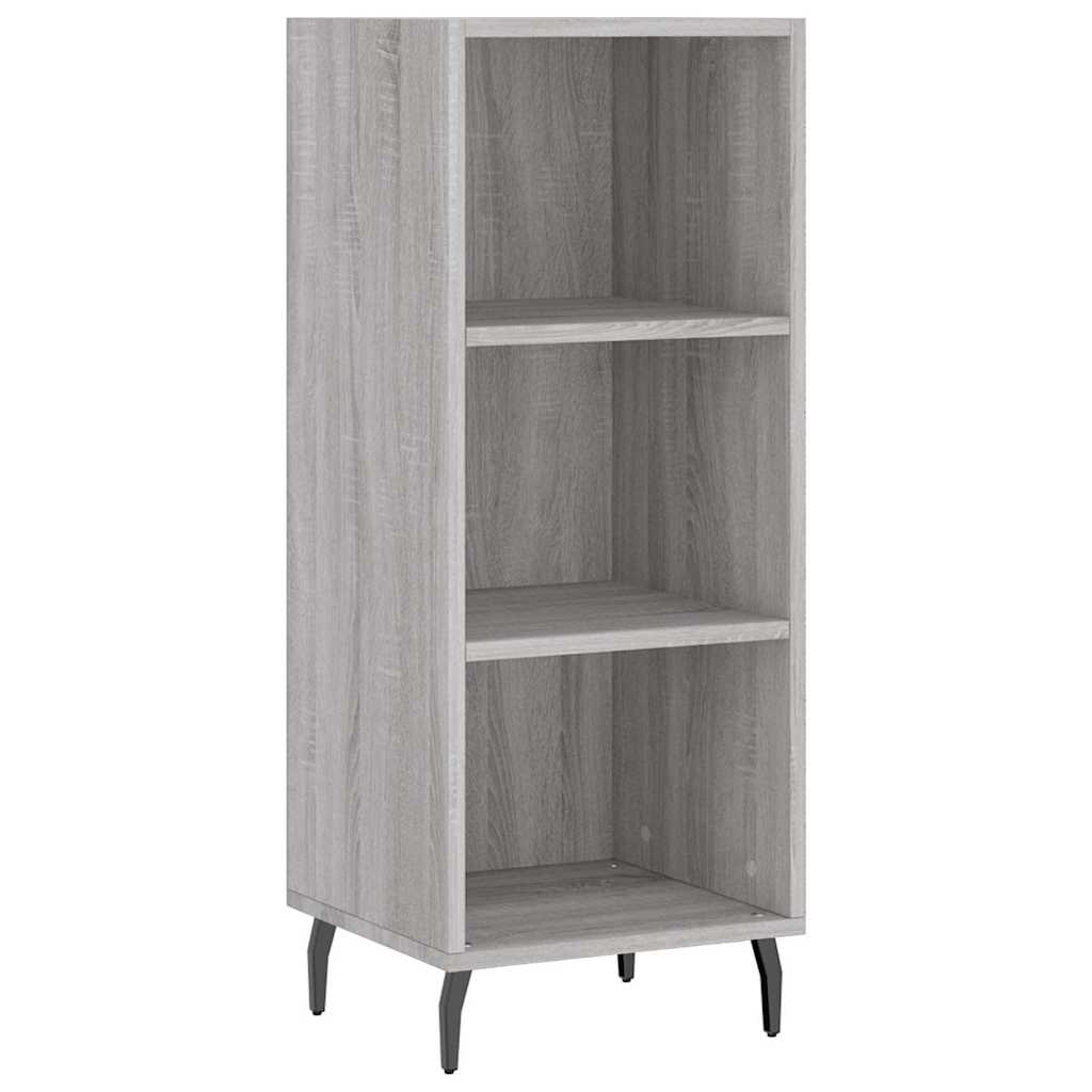 skænk 34,5x32,5x90 cm konstrueret træ grå sonoma-eg