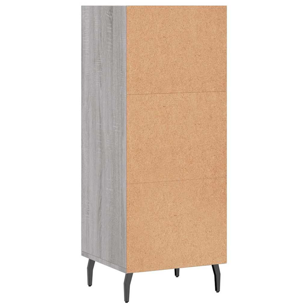 skænk 34,5x32,5x90 cm konstrueret træ grå sonoma-eg