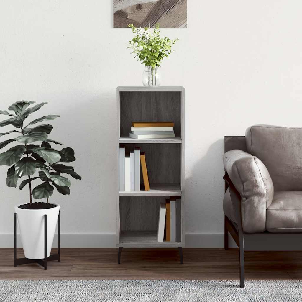 skænk 34,5x32,5x90 cm konstrueret træ grå sonoma-eg