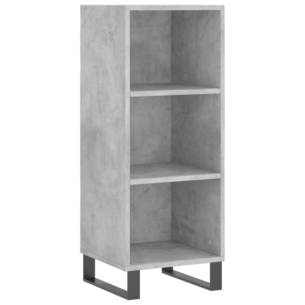 skænk 34,5x32,5x90 cm konstrueret træ betongrå