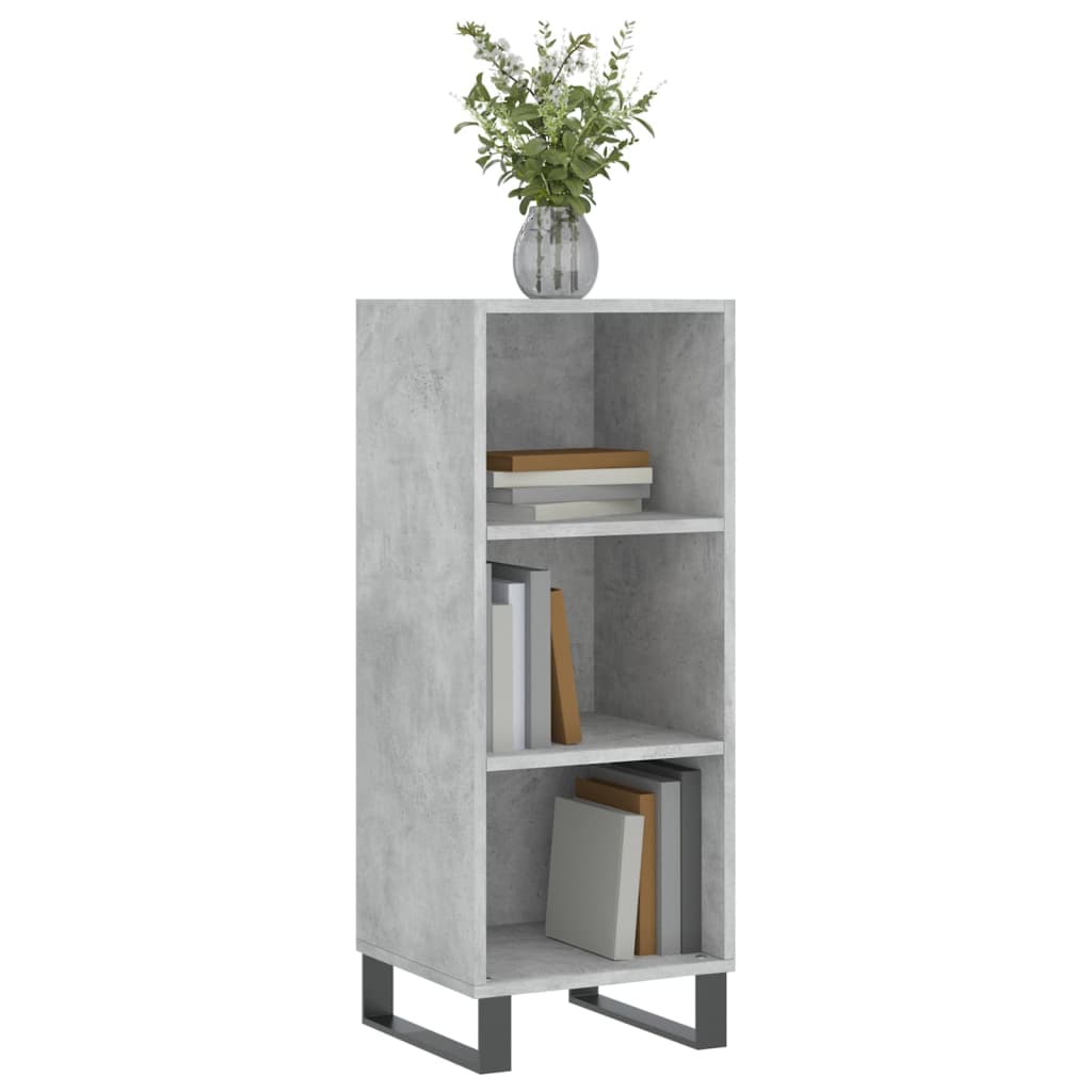 skænk 34,5x32,5x90 cm konstrueret træ betongrå