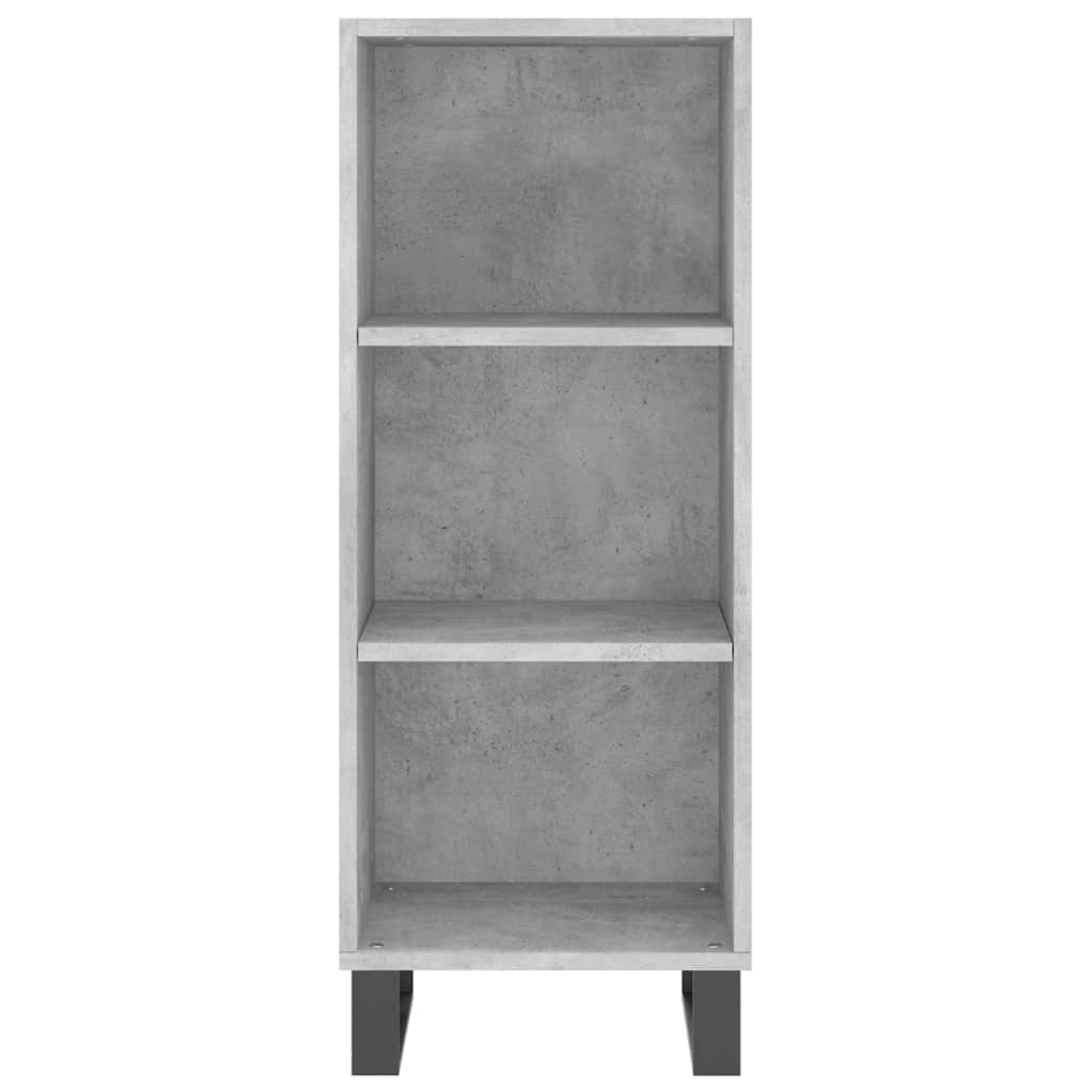 skænk 34,5x32,5x90 cm konstrueret træ betongrå