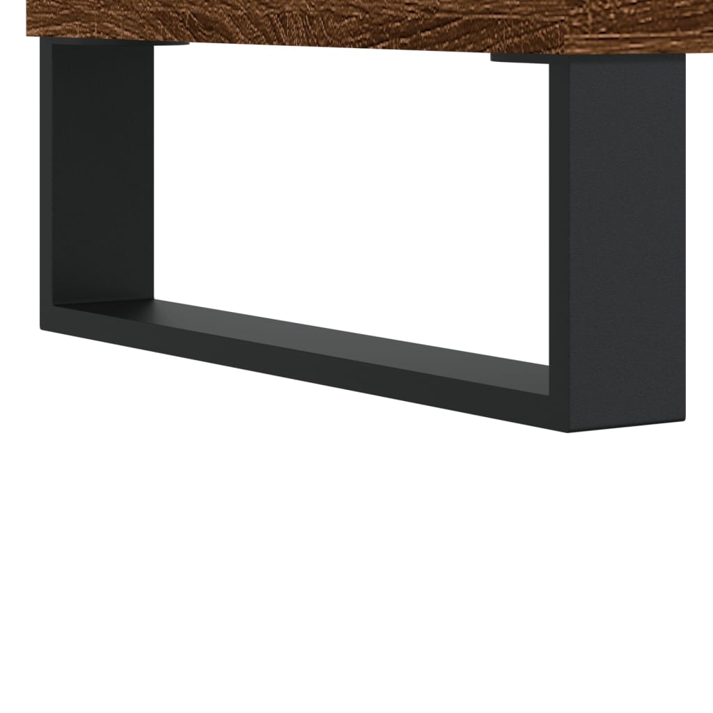 skænk 34,5x32,5x90 cm konstrueret træ brun egetræsfarve