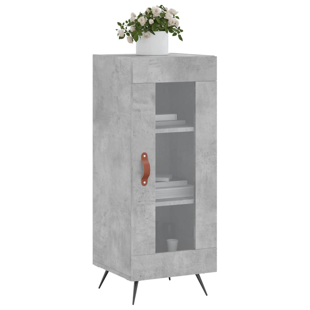 skænk 34,5x34x90 cm konstrueret træ betongrå