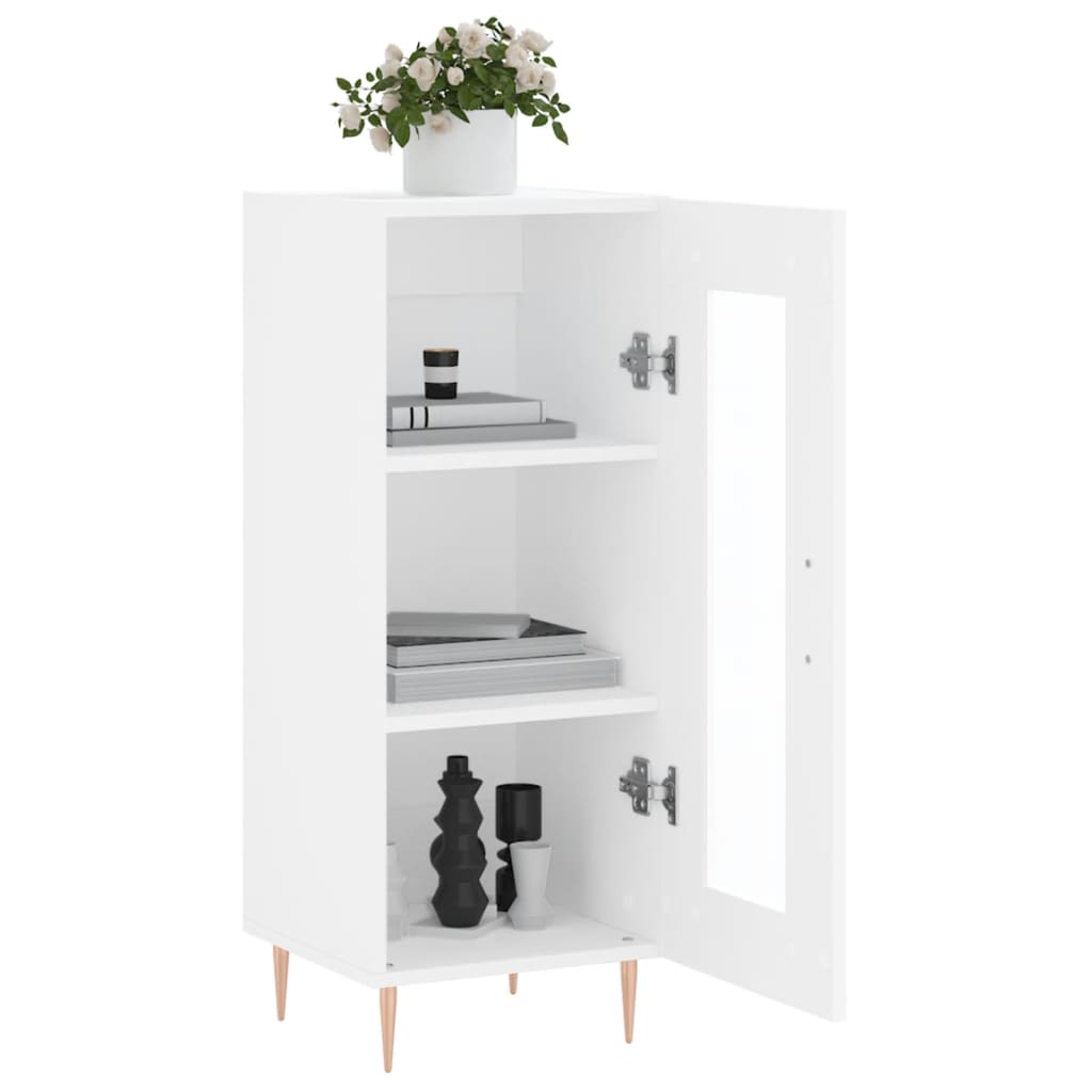 skænk 34,5x34x90 cm konstrueret træ hvid