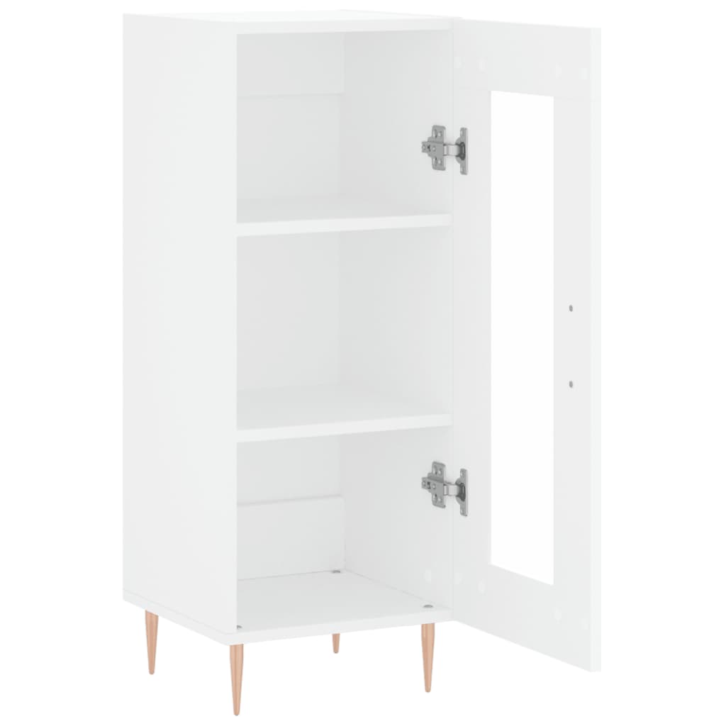 skænk 34,5x34x90 cm konstrueret træ hvid