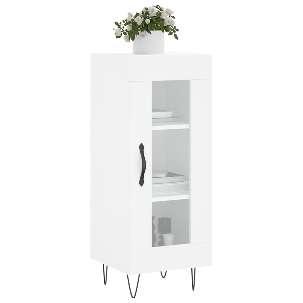 skænk 34,5x34x90 cm konstrueret træ hvid