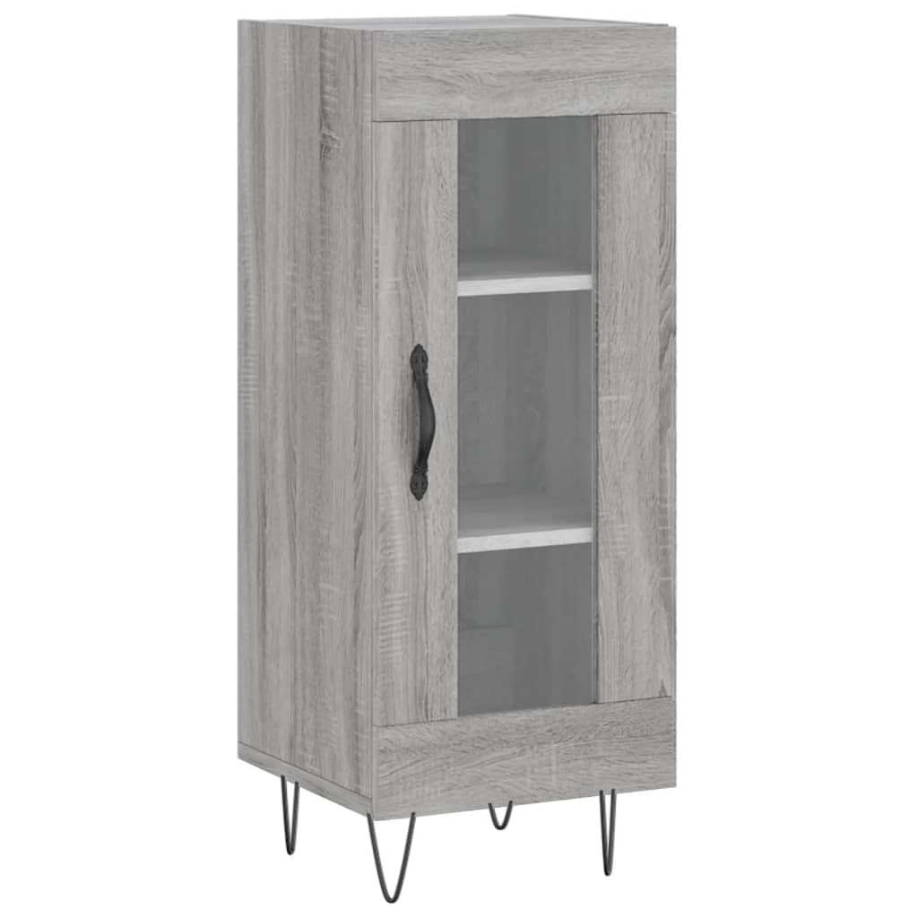 skænk 34,5x34x90 cm konstrueret træ grå sonoma-eg
