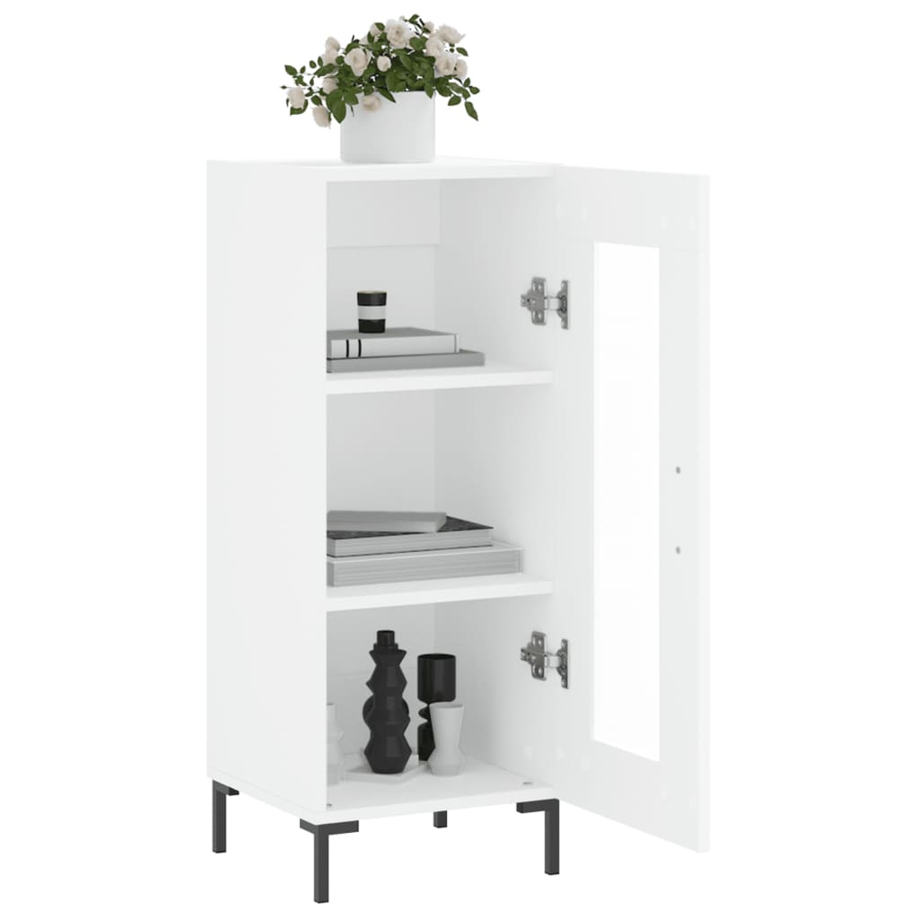 skænk 34,5x34x90 cm konstrueret træ hvid
