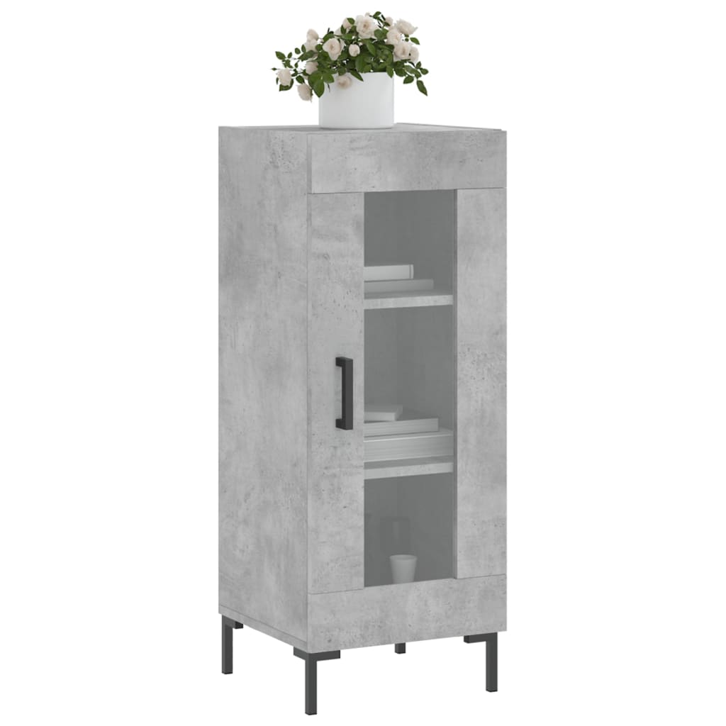 skænk 34,5x34x90 cm konstrueret træ betongrå