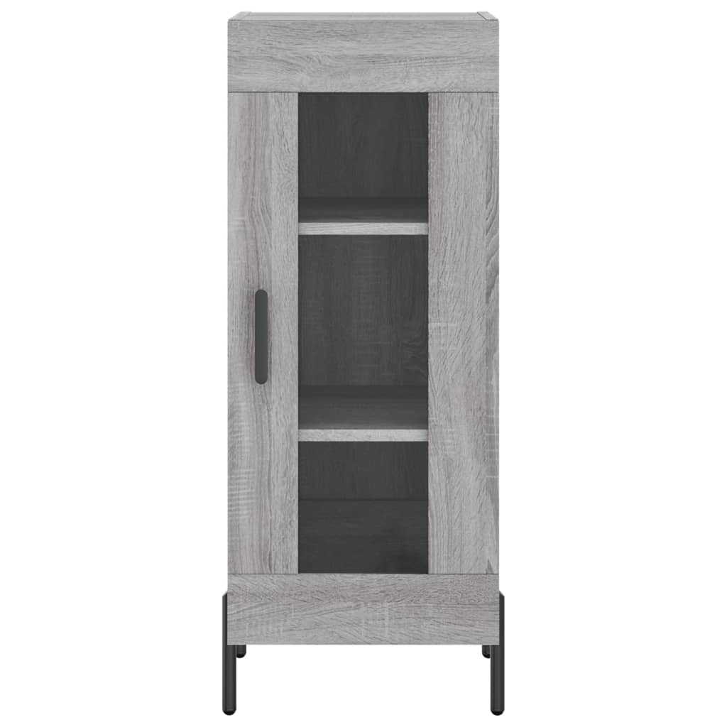 skænk 34,5x34x90 cm konstrueret træ grå sonoma-eg