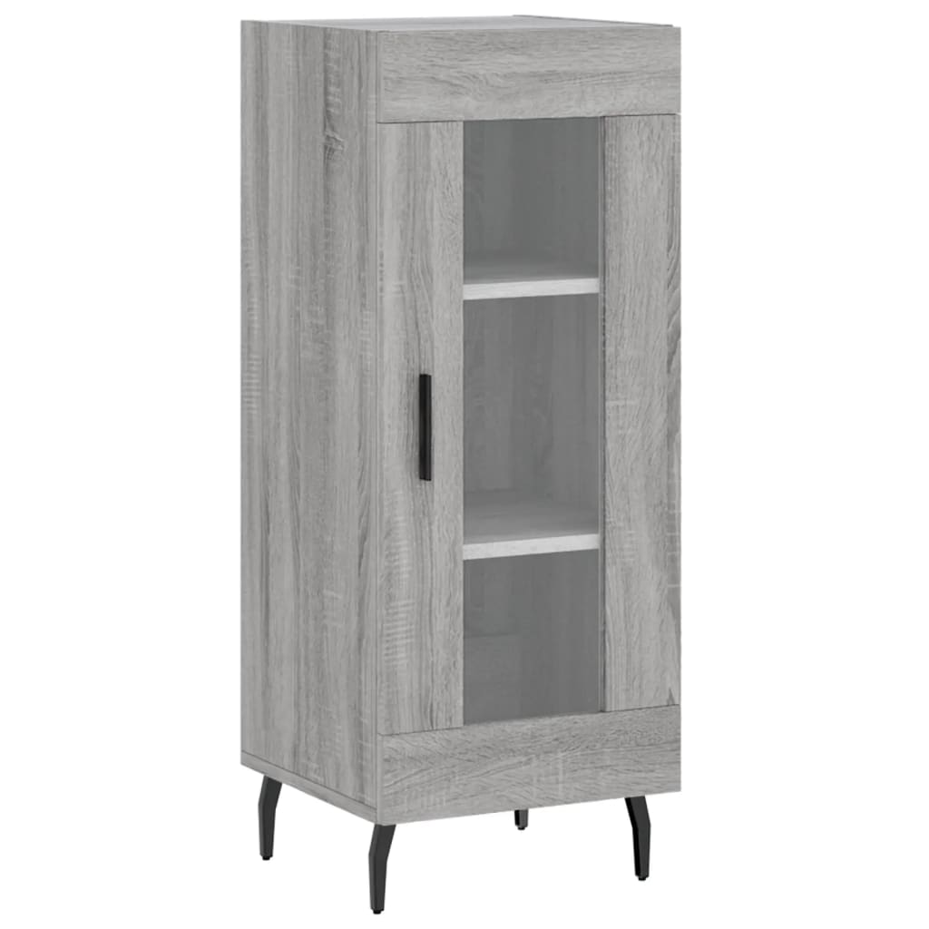 skænk 34,5x34x90 cm konstrueret træ grå sonoma-eg